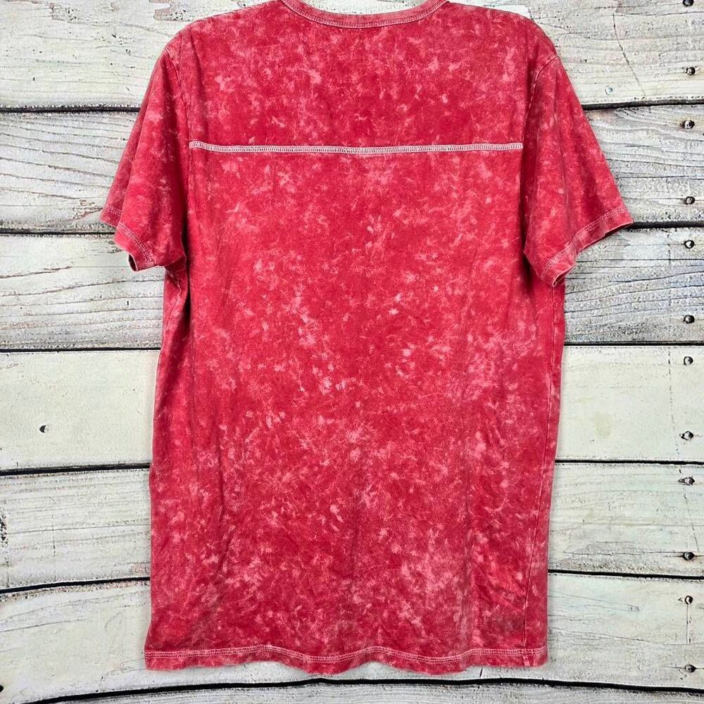 Buckle Black Acid Wash V Neck T Shirt Mens Large - Picture 4 of 8